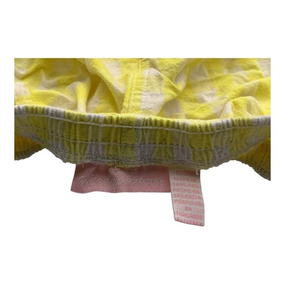 Kids Headquarters Baby Girl Shorts 6-9M Yellow & White Checkered with Bow - Picture 3 of 6